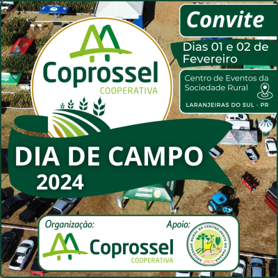 DIA DE CAMPO COPROSSEL:  Ãšltimos preparativos estÃ£o sendo realizados para o maior evento tÃ©cnico da regiÃ£o 